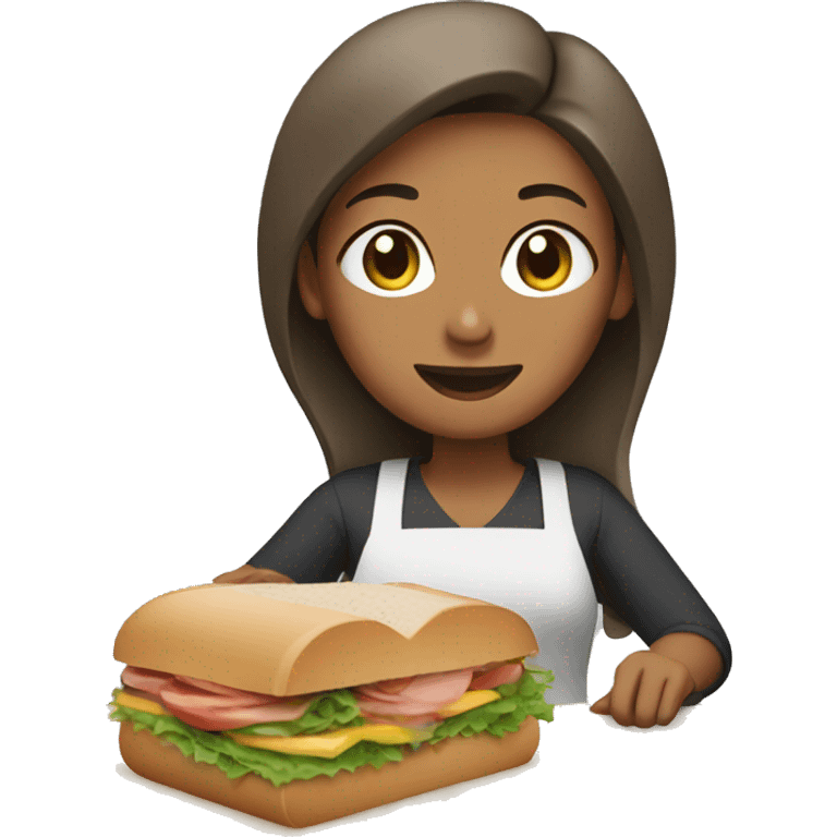 Woman making sandwich emoji