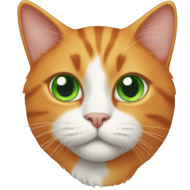 Green eyed orange cat emoji