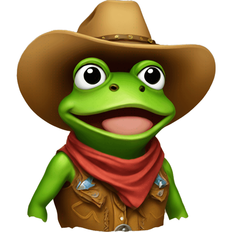 Cowboy frog emoji