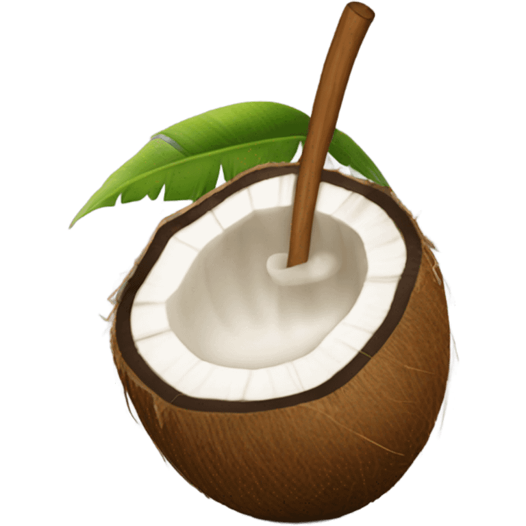   Whole coconut drinkable emoji