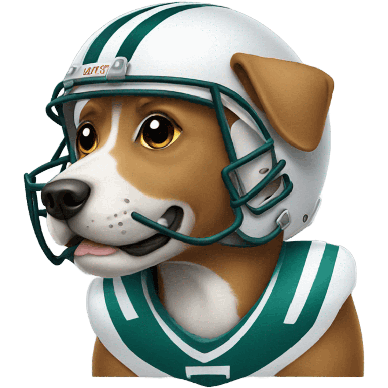 Dog with a football helmet  emoji