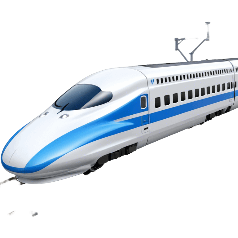 High-Speed Train (Shinkansen) - JR East (Model Year: 2021) (Iconic colour: White with blue) emoji