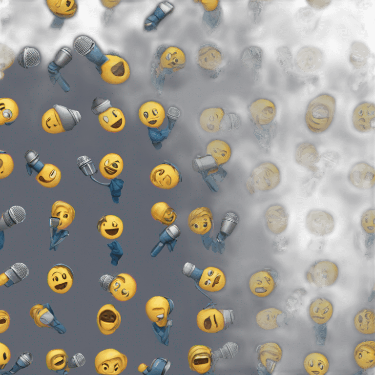 children with microphones emoji