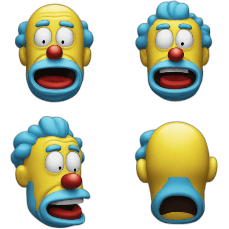 Homer sur baggy le clown emoji