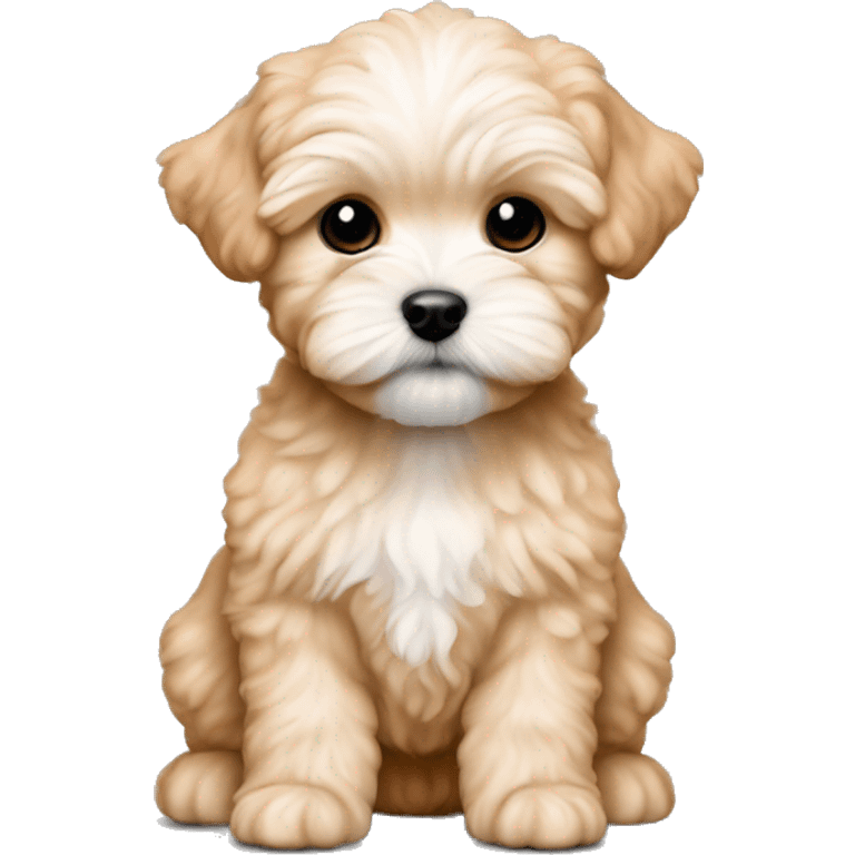 Mini maltipoo puppy apricot color emoji