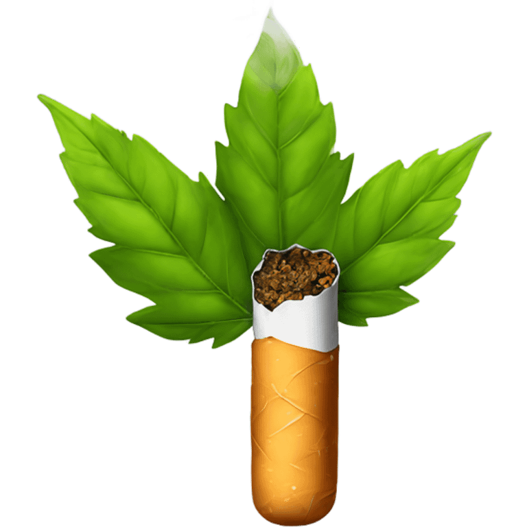 Leafy cigarette emoji