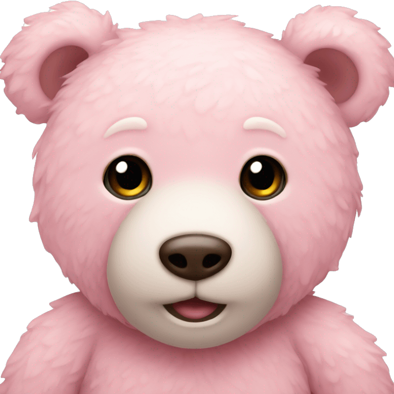 pastel pink teddy bear emoji