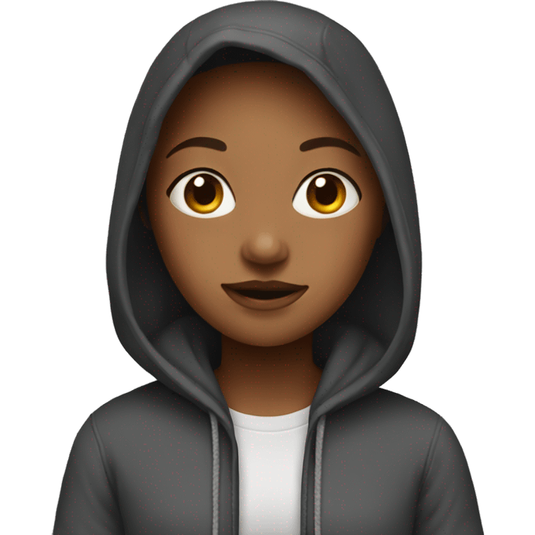 Girl wearing a hoodie  emoji