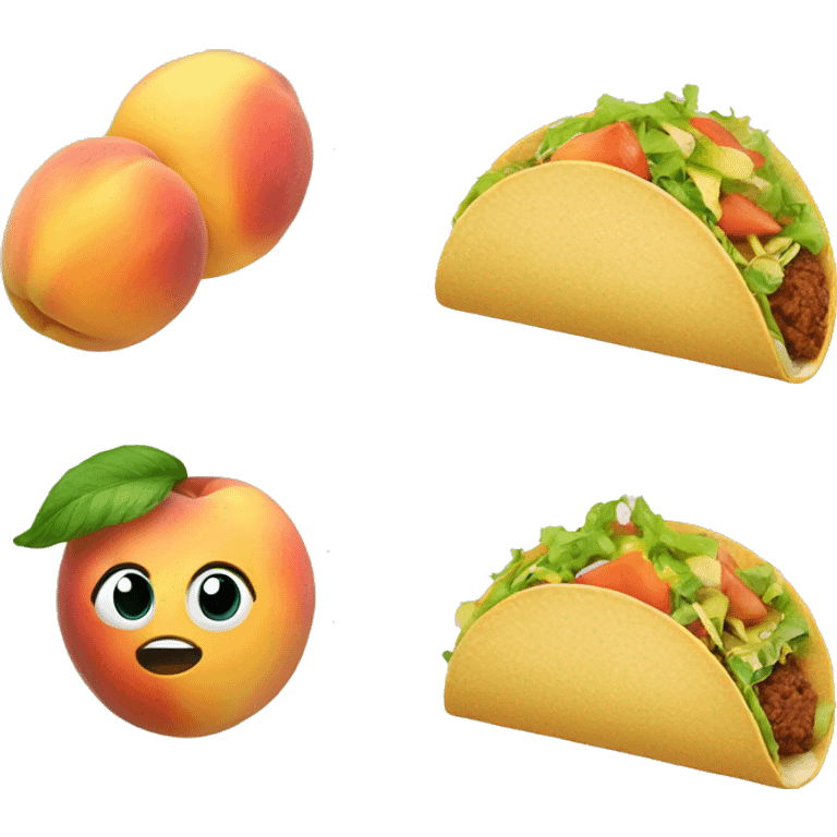 Peaches and tacos emoji