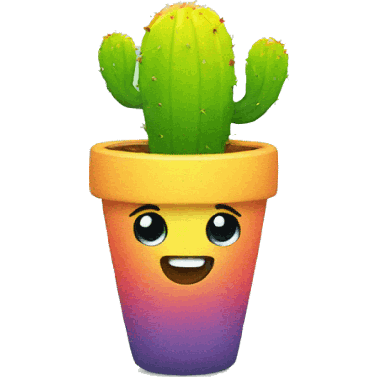 rainbow cactus emoji