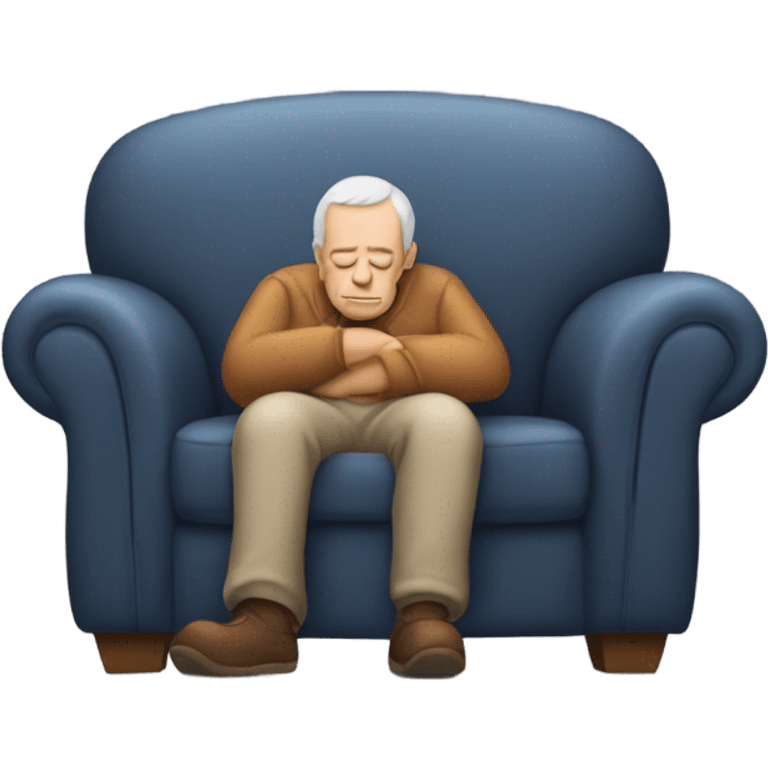 Old man sleeping in an armchair emoji