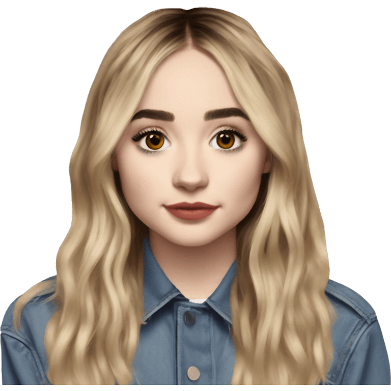 sabrina carpenter curtain bangs emoji