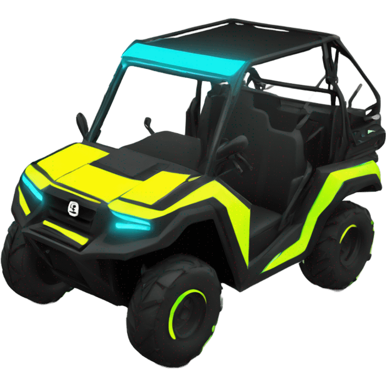 cyber punk UTV neon with driver emoji