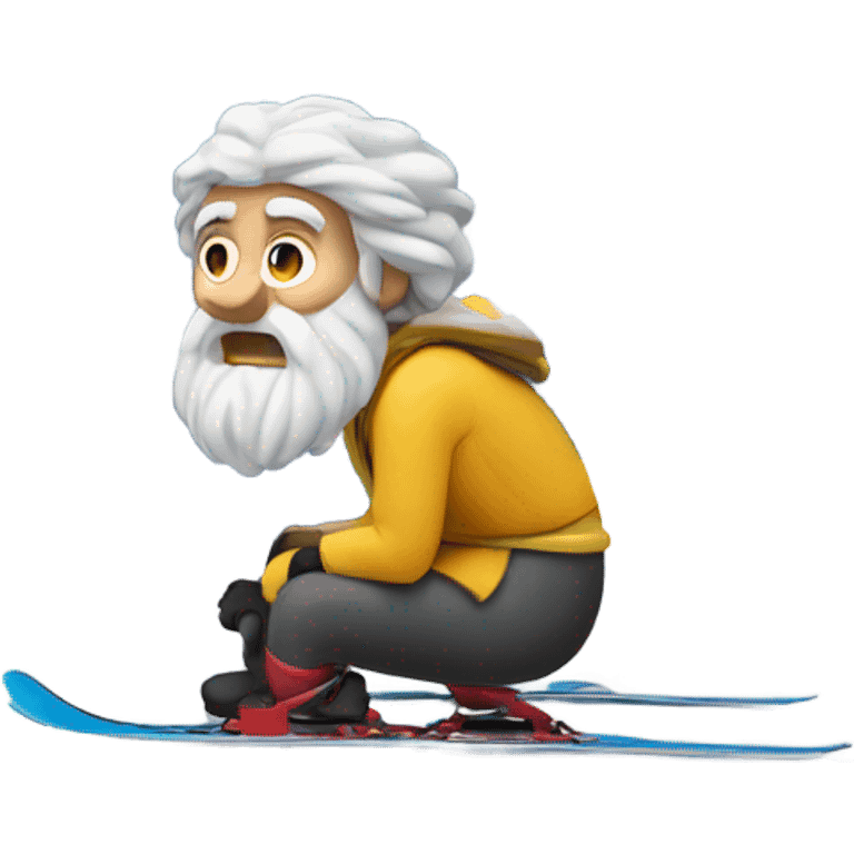 socrates on mountain ski emoji