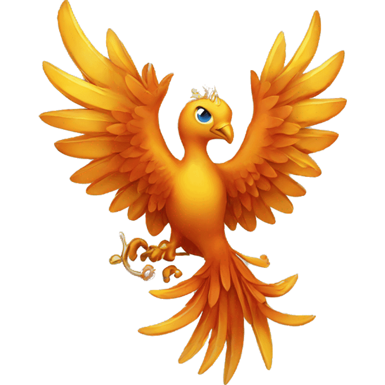 Phoenix with gold chain emoji