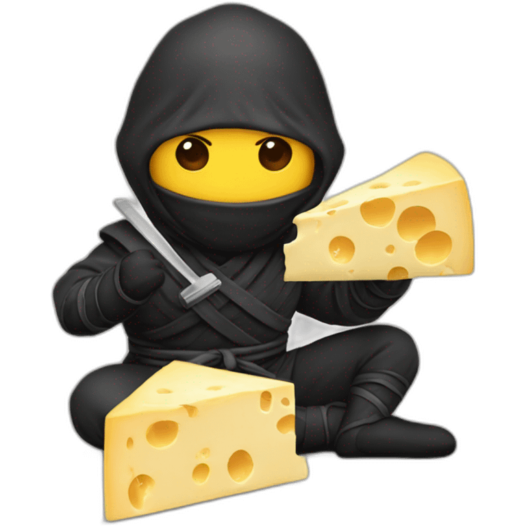 ninja eating cheese emoji