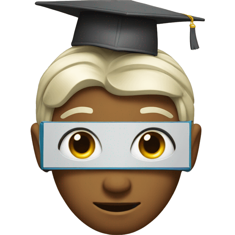 school book on head emoji