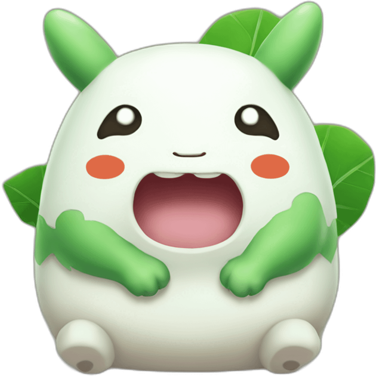 Molang disguise as bulbasaur emoji