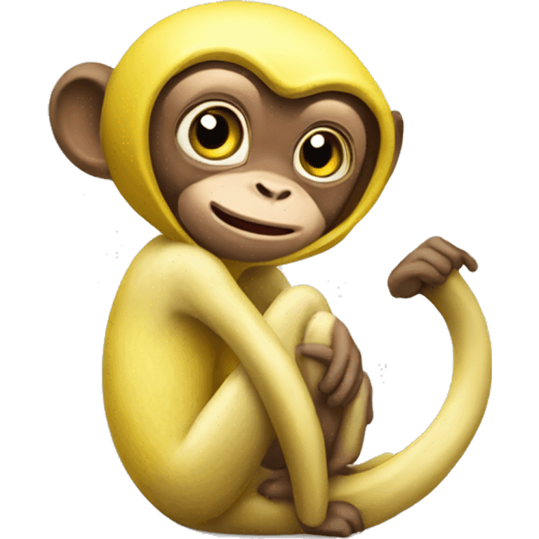 Banana monkey femal emoji