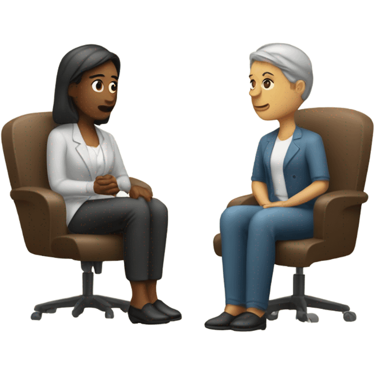 Therapist with a client emoji