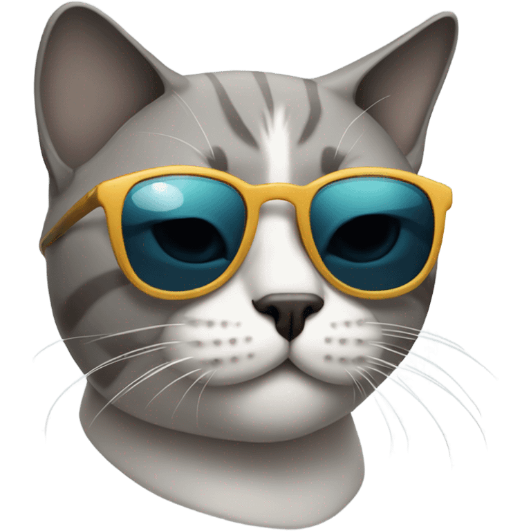 Cat with sunglasses emoji