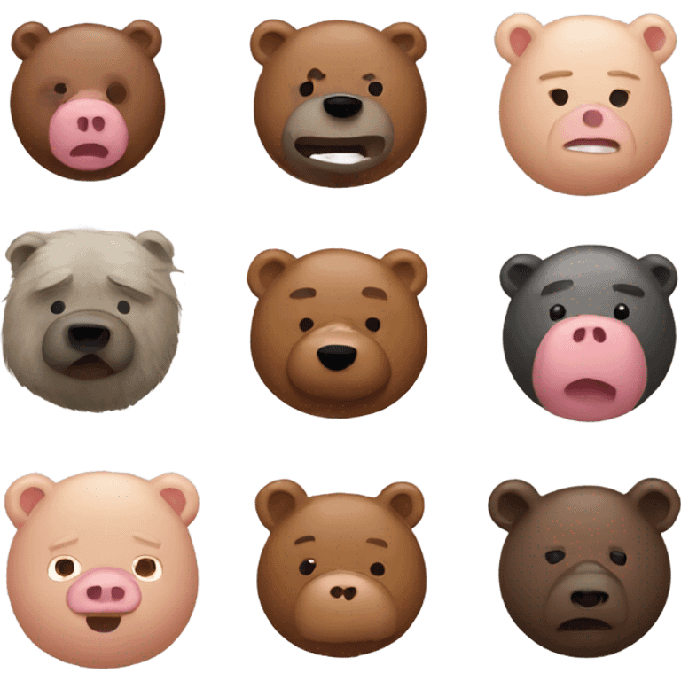 Man bear pig emoji