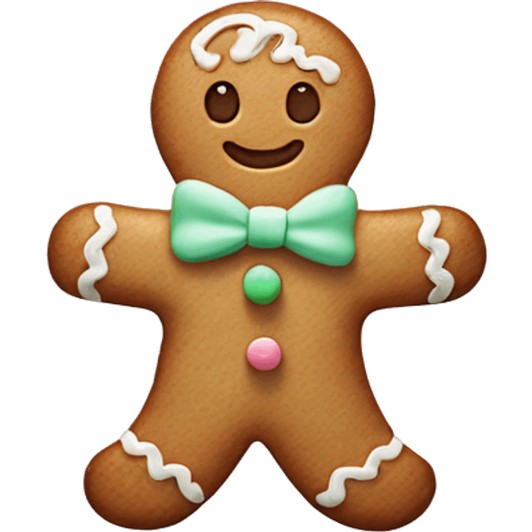 Pastel gingerbread man emoji