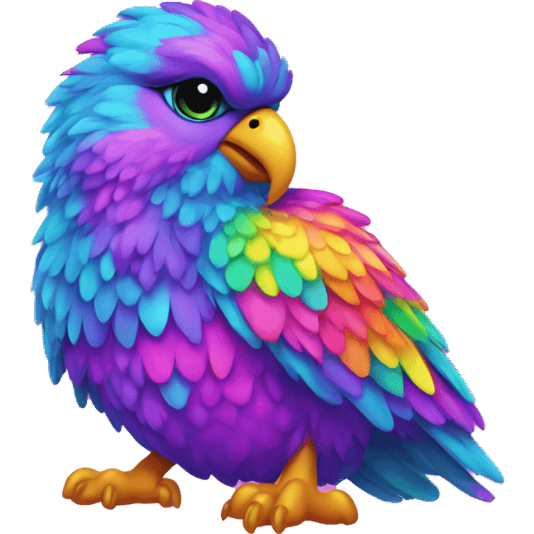 lisa frank bird emoji