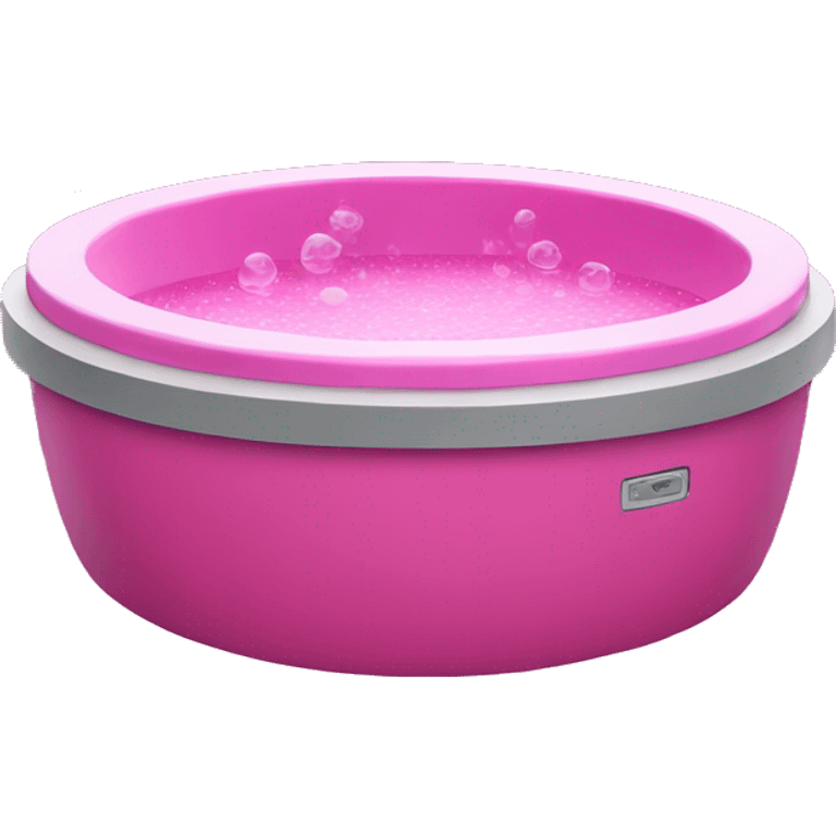 Pink hot tub with bubbles emoji