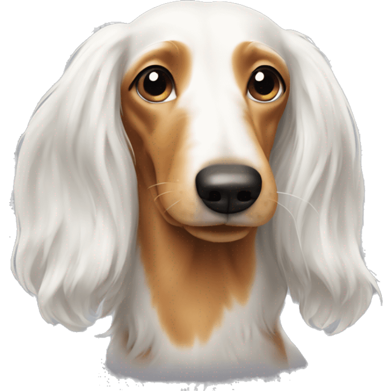 White long haired wiener dog emoji