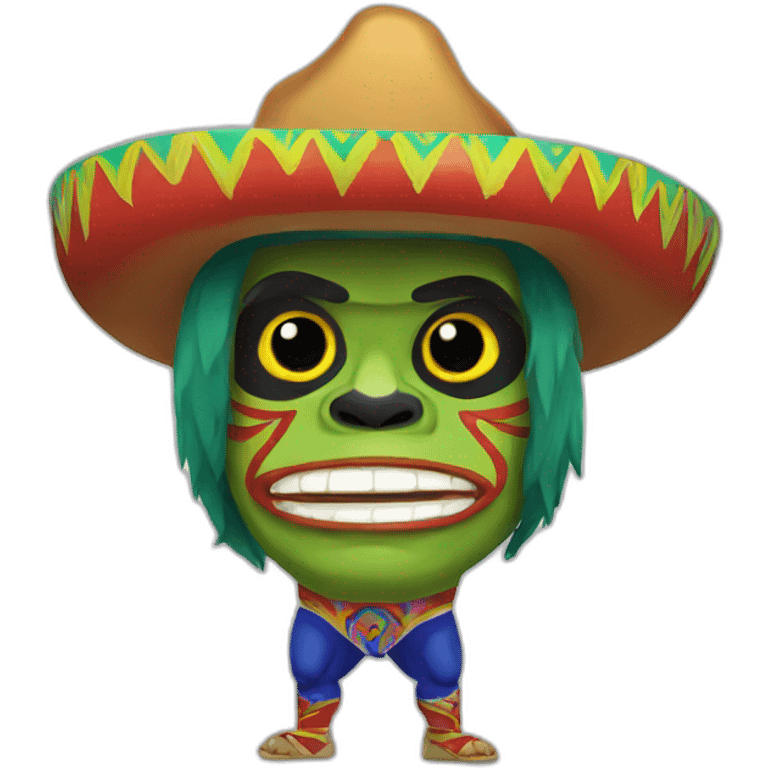 Bigfoot mexican wrestler emoji