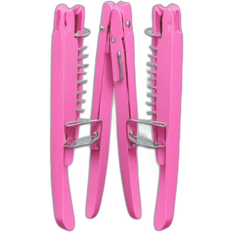 Two pink clothespins emoji