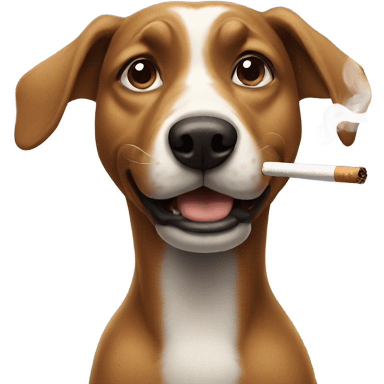 smoking dog emoji