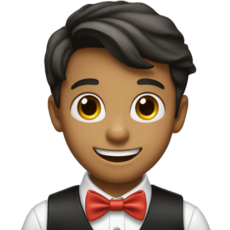 happy boy in a bowtie emoji