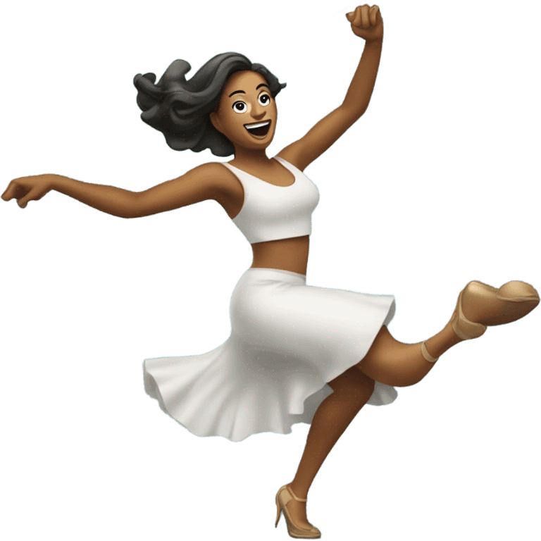 Woman dancing throwing money emoji