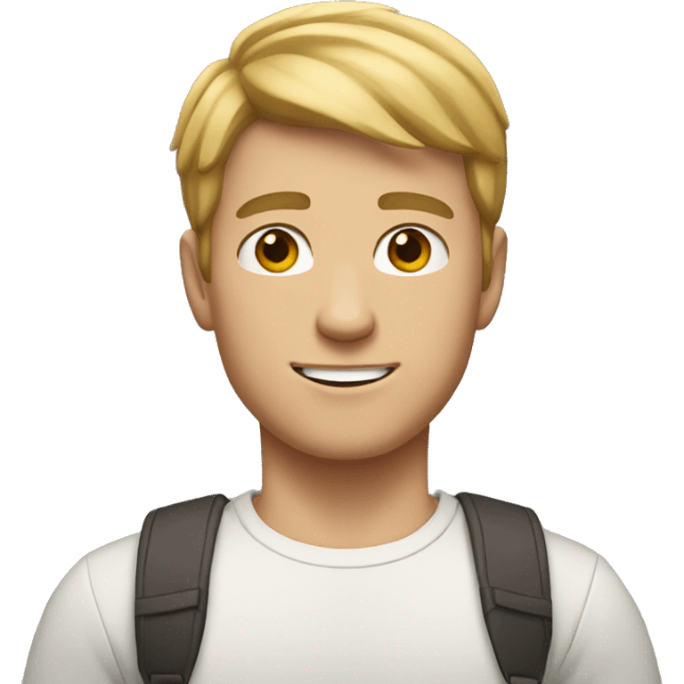 Young, white guy with short brown / blonde hair emoji