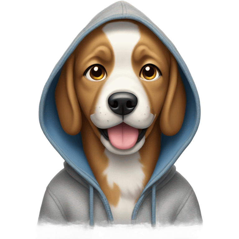 dog wearing hoodie emoji