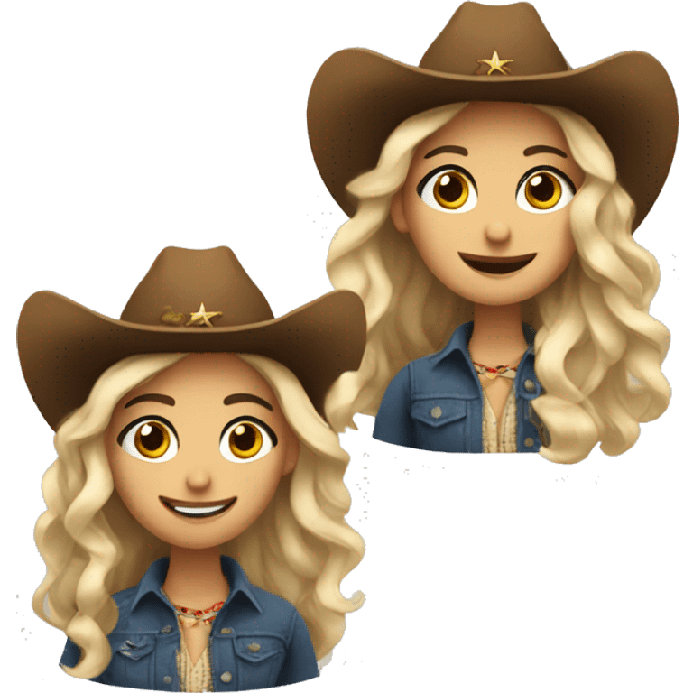 Noelle wearing cowboy hat emoji