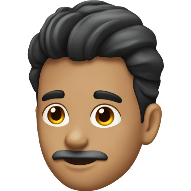 Chico de Piel morena con cabello 3a emoji