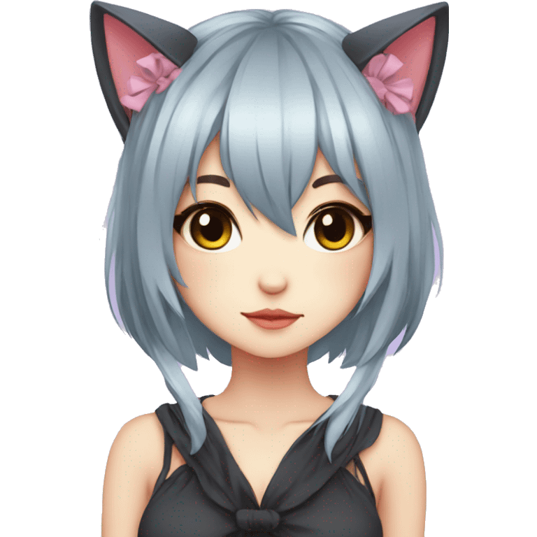 Edgy Kawaii Cute Cool Beautiful Elegant Pretty Anime Catgirl emoji