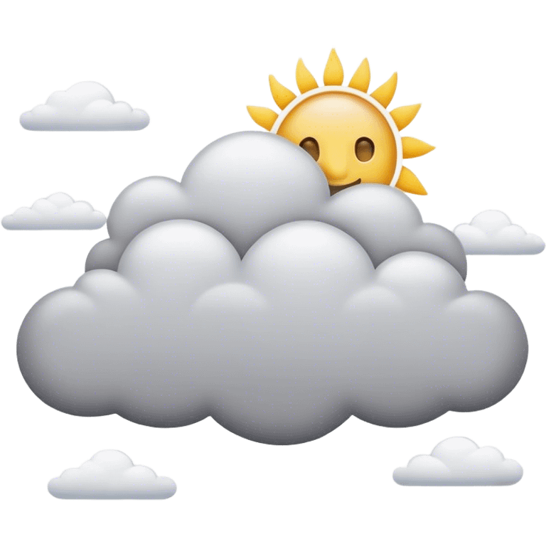 Cinematic Realistic Altostratus Emoji, Soft and gray, with mid-level clouds spreading evenly across the sky. The clouds create a smooth, overcast layer that dulls the sun’s light, giving the world a peaceful, muted tone. Soft glowing outline, capturing the essence of calm, muted skies and gentle transitions in an altostratus cloud! emoji