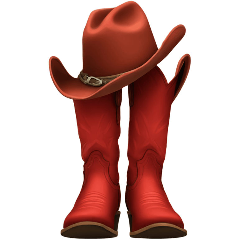 red cowboy boots emoji