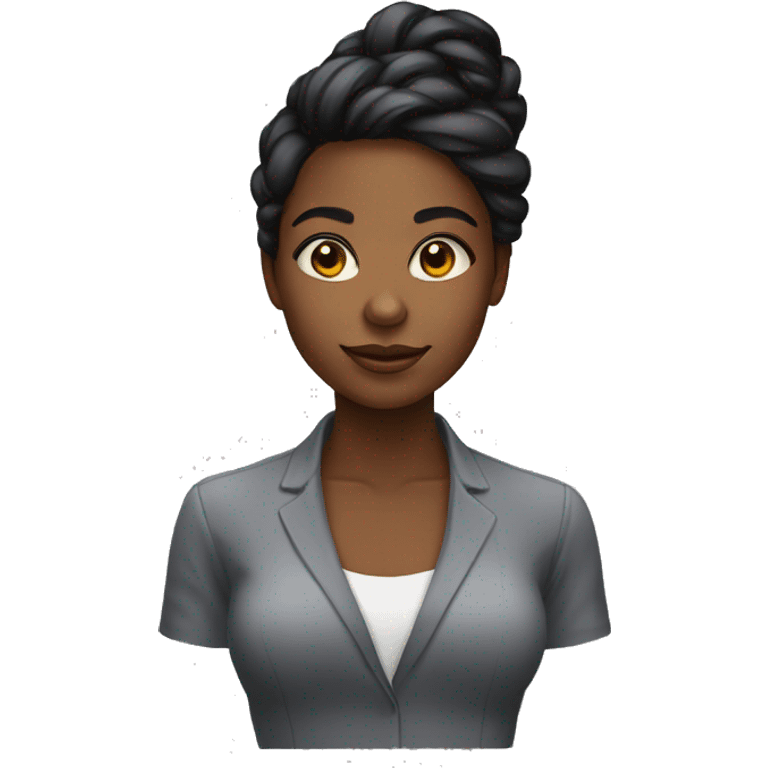 black pretty and beautiful software developper girl emoji