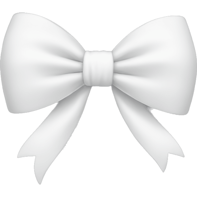 White bow on white bow emoji