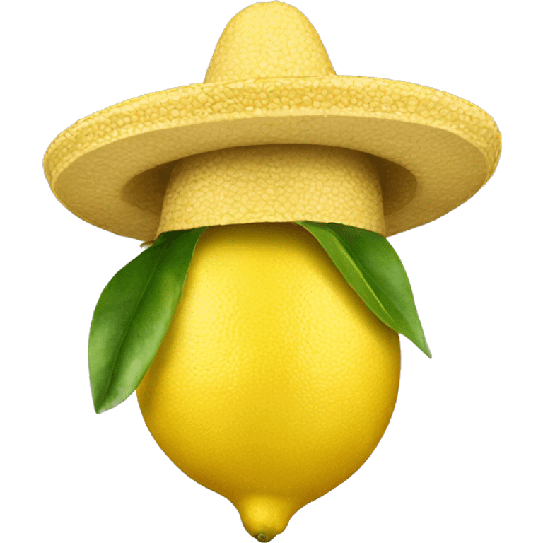 Lemon with sombrero emoji