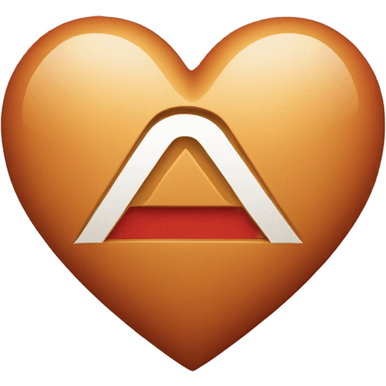 Create a heart with  the letter A in the middle emoji