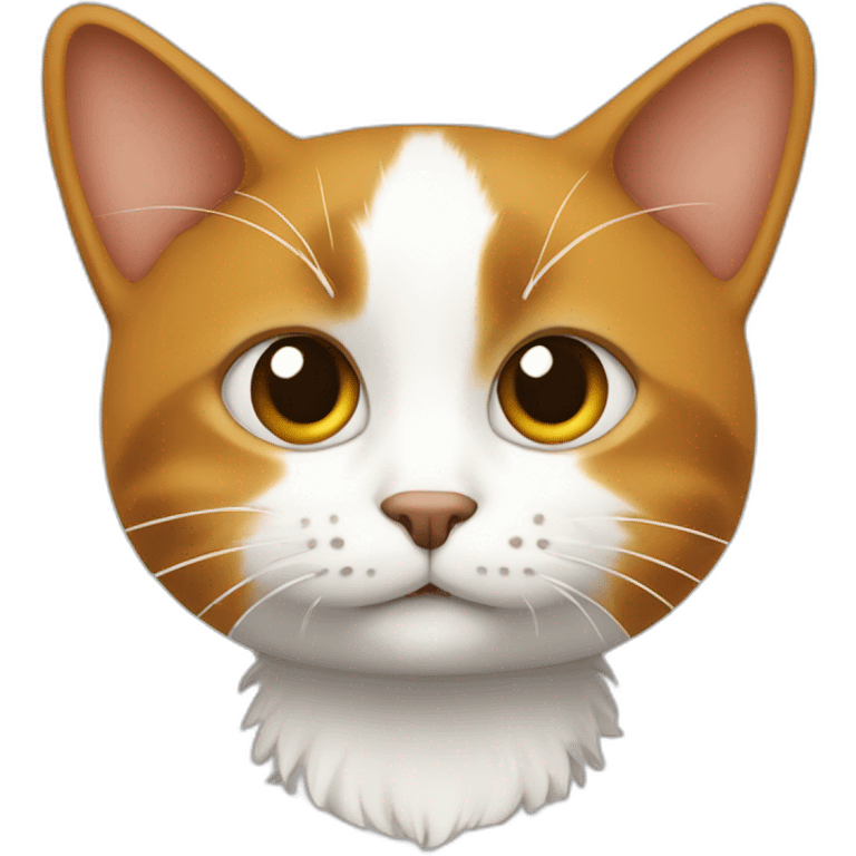 chat roux et blanc emoji