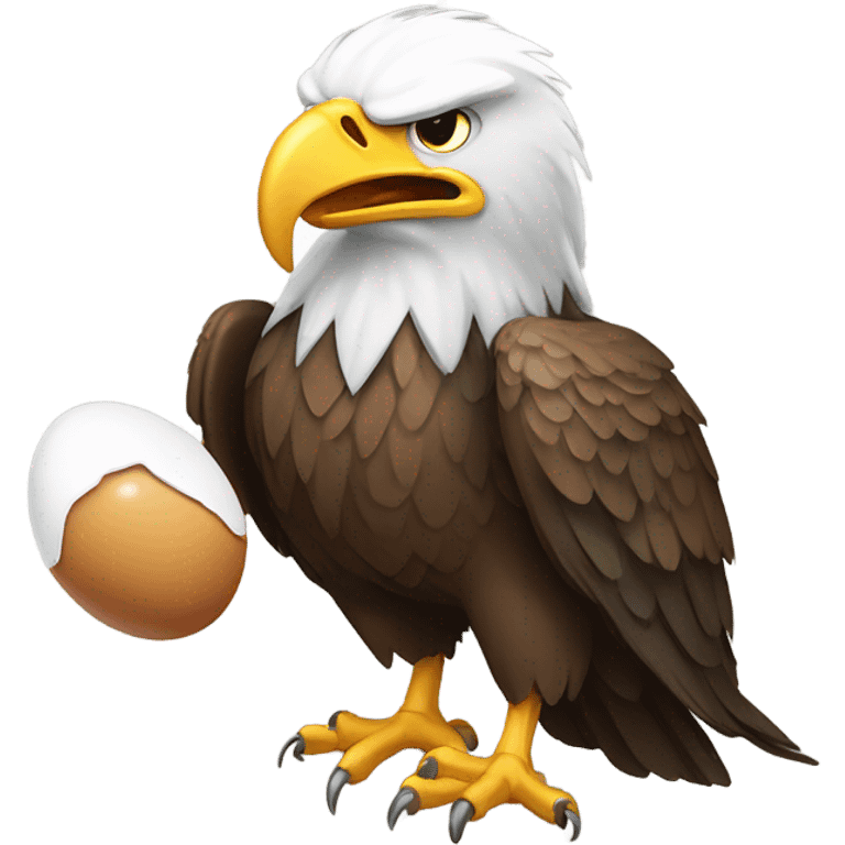 Eagle eating a egg  emoji