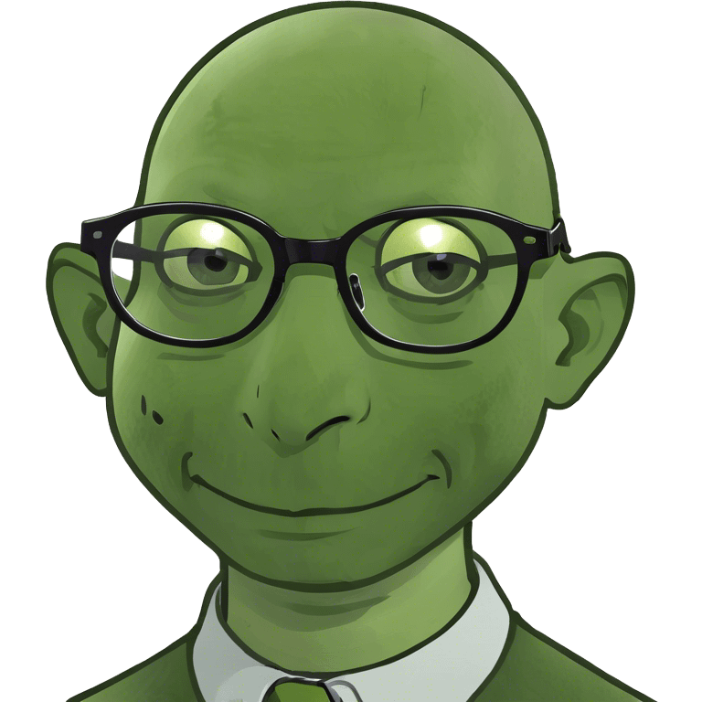 bald boy with glasses portrait emoji