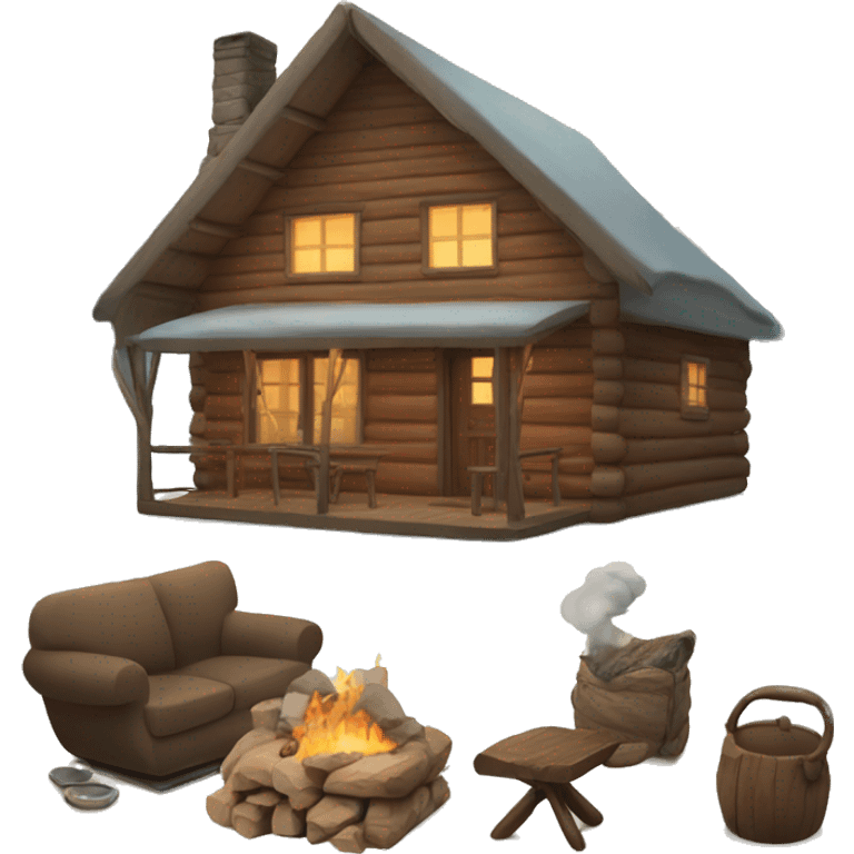 cozy cabin emoji